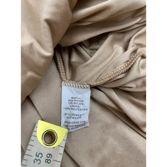 Blu Pepper Babydoll Dress Womens Size L Mini Brown Cream Floral Lined - Picture 8 of 12